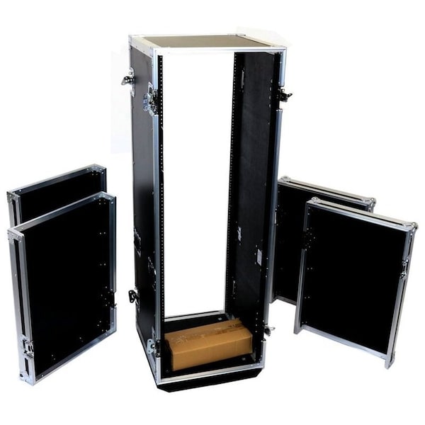 Deejay Led Fly Drive Case 33u Space Professional DJ Amplifier Case - 18-Inch Body Depth with Wheels TBH33UADW - main