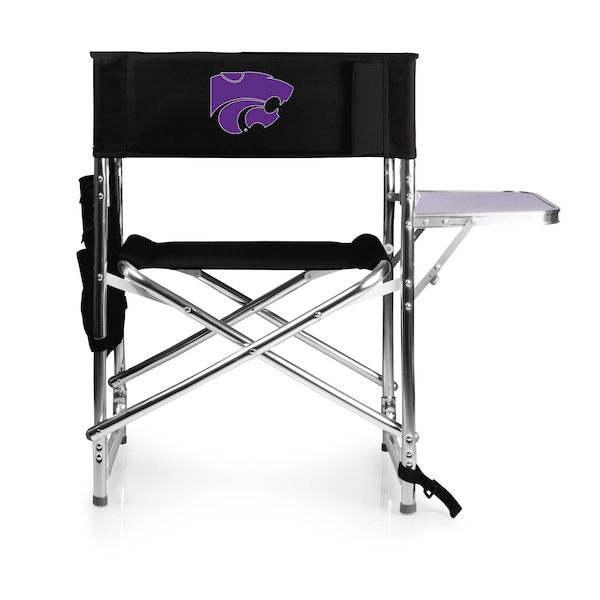 Picnic Time Family Of Brands NCAA Kansas State Wildcats Sports Chair with Side Table - Beach Chair 809-00-179-254-0 - main