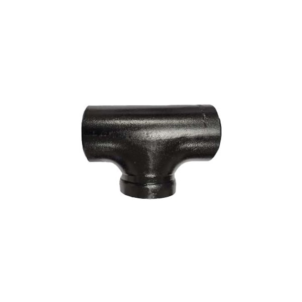 Industrial Choice 10 in. Groove by Weld Tee, Schedule 20, Black Painted, Carbon Steel GVW-T-10-W-W-G-S20CS-BK - main