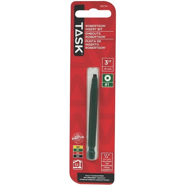 Task Tools Driverbit 1-Rob 3in Green, 2PK T67711 - main