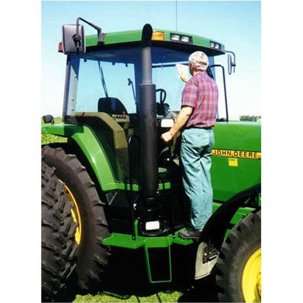 K&M Mfg Window Step & Handrail Kit for John Deere 8000-8010 Series Tractors Green 3402 - main