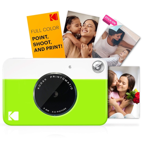 Kodak Printomatic Digital Instant Print Camera, Uses Zink 2x3 Photo Paper, Green RODOMATICGN - main