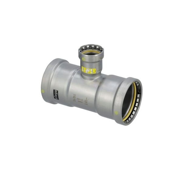 Viega MegaPressG tee P1 3 P2 3 P3 1.25 carbon steel zinc-nickel coating 28695 - main