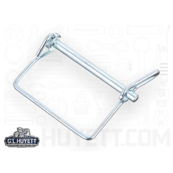 Huyett Tab Lock Pin, Square Handle, 1-Wire, Zinc Plated, 0.312 in Dia x 2.500 in L x 2.750 in Shank L SNIT-312-2500S - main