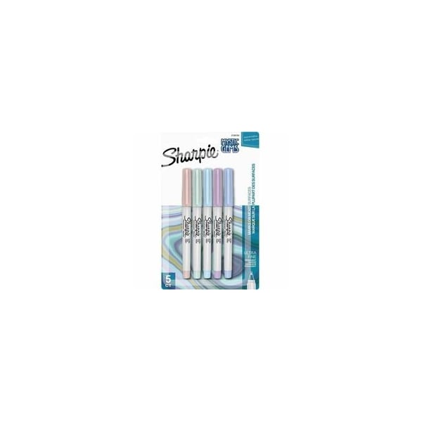 Sharpie Mystic Gems Permanent Markers, Ultra Fine Marker Point, Multi Ink, 6PK 2136730 - main