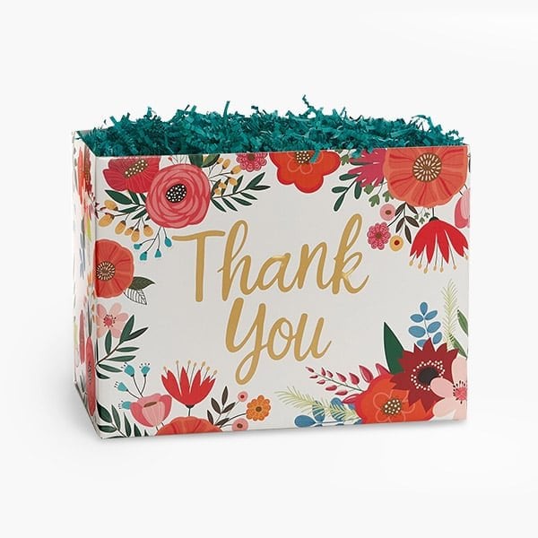 Nashville Wraps Thank You Flowers Basket Box, Large 10.25x6x7.5, 6PK TYFL - main