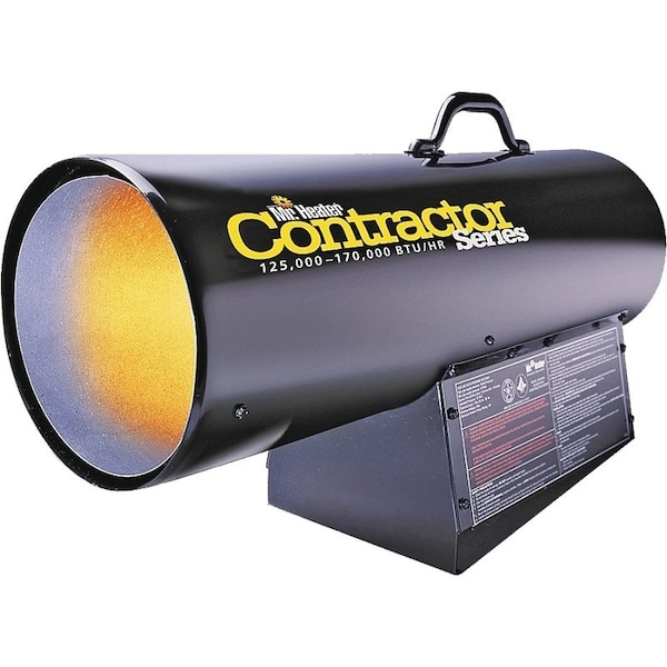 Mr. Heater F271400 Forced Air Gas Heater, 125,000 to 170,000 Btu, 4250 sq-ft Heating Area, Black F271400 - main