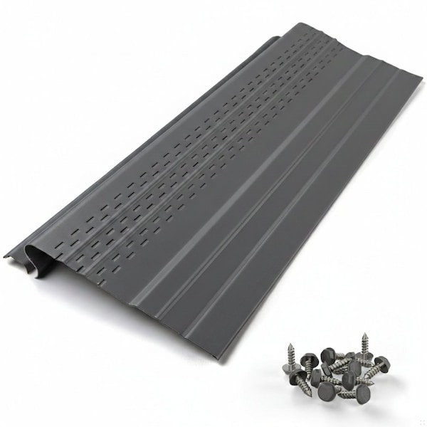 Waterlock Pro Aluminum Gutter Guard, Dark Gray, 25ft WP-5KS-025-DGR - main
