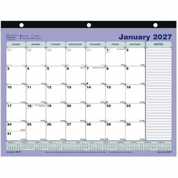 Rediform Brownline Monthly Desk Pad Calendar, 11 x 8.5, 2022 C181721 - main