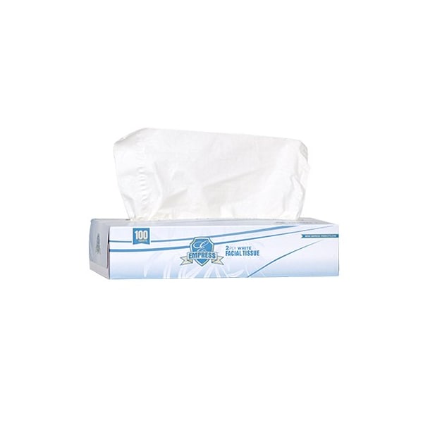 Empress Facial Tissue Boxed - VIRGIN 7.87 in x 7.68 in 2ply White, 3000PK FT 301002 - main