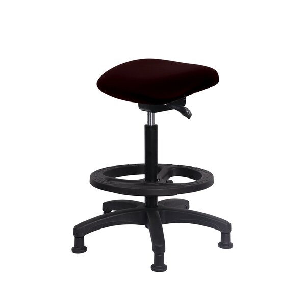 Blue Ridge Ergonomics Vinyl Sit-Stand-Standing Height with Black Foot Ring Stationary Glides in Burgundy Trailblazer Vinyl VSTSS-RG-BF-RG-8569 - main