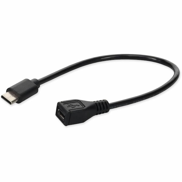 Add-On Addon 17Cm (7In) Usb 3.1 Type (C) Male To Micro-Usb 2.0 Female Black USBC2MUSB2FB - main