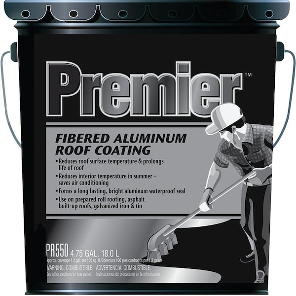 Henry Henry PR550070 Aluminum Roof Coating, Black, 4.75 gal Pail PR550070 - main