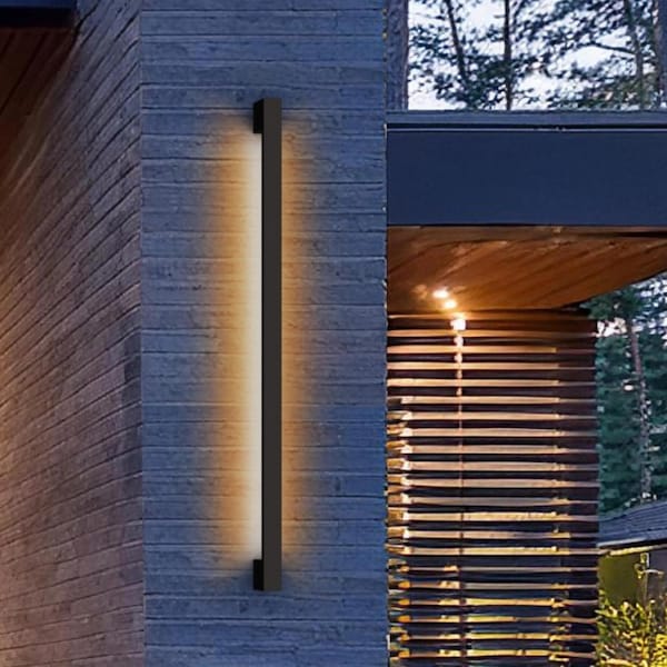 Leeki Modern Outdoor Light Fixture Linear Sconce U-Shaped Exterior Light, 24in Inch LKI-1073 - main