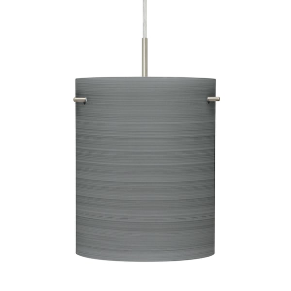 Besa Lighting Besa Tamburo 8 Pendant, Titan, Satin Nickel Finish, 1x 11W LED 1JT-4006TN-LED-SN - main
