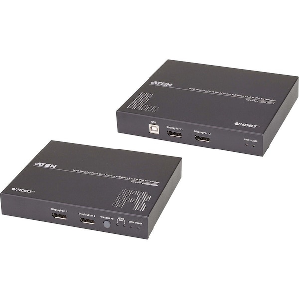 Aten USB DisplayPort Dual View HDBaseT 2.0 KVM Extender (4K@100m for Single View) CE924 - main
