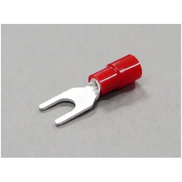 Nichifu Eco-Friendly Polycarbonate Insulated Spade Terminals, Stud 8, AWG 22-16 TMEX 1.25Y-4S-RED - main