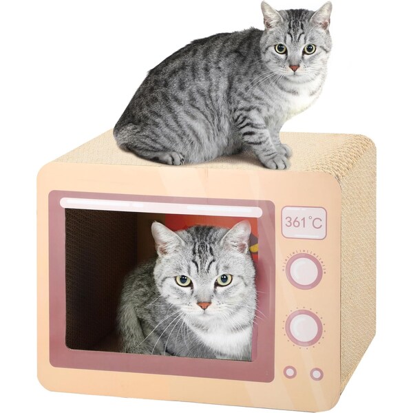 Simple Deluxe FluffyDream Oven Cat Scratcher Board - Durable Lounge Bed for Cats - Indoor Scratch Pad and Play Ho GLOWPTSCRAOVEN01 - main