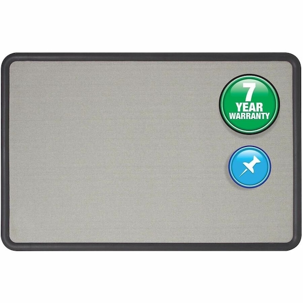 Quartet Fabric Bulletin Board 2 x 3 ft., Gray 7693G - main