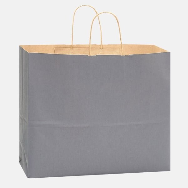 Nashville Wraps Charcoal Gray Recycled Kraft Bags, Vogue 16x6x12", 250PK BVTCG - main