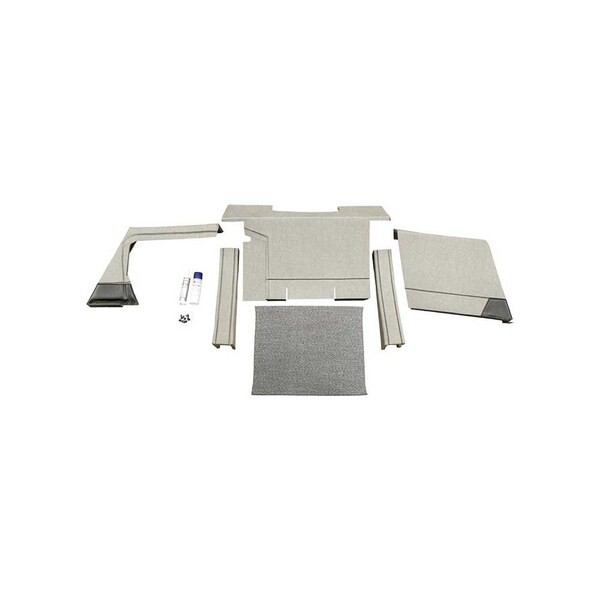 K&M Mfg Qwik Fit Lower Cab Kit for Case 94-96 Series With Corner Posts Berkshire Gray Vinyl 4270 - main