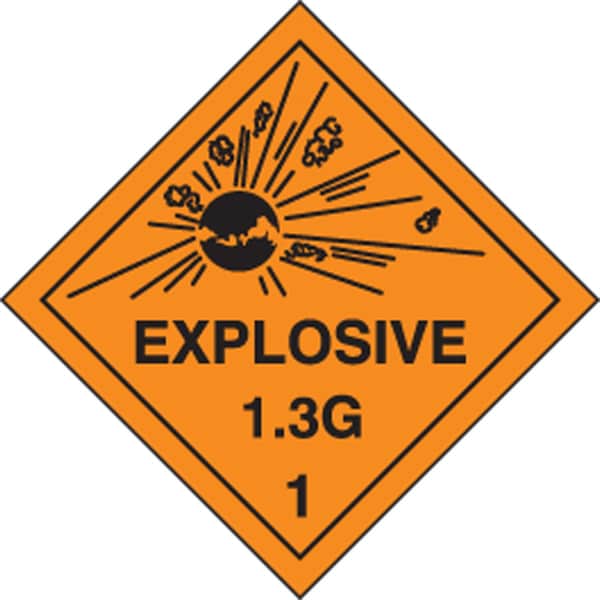 Accuform DOT SHIPPING LABELS HAZARD CLASS 1 MSL122PS5 - main