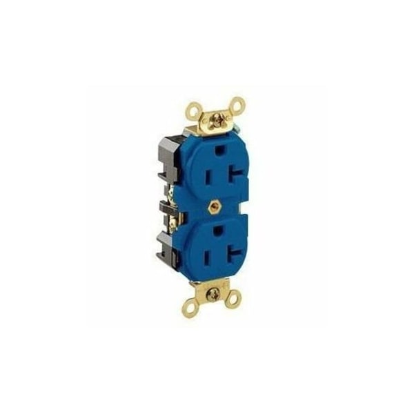 Leviton PlugsandReceptacles, 20A, 125VAC, Bl, Nylon 5362-BU - main