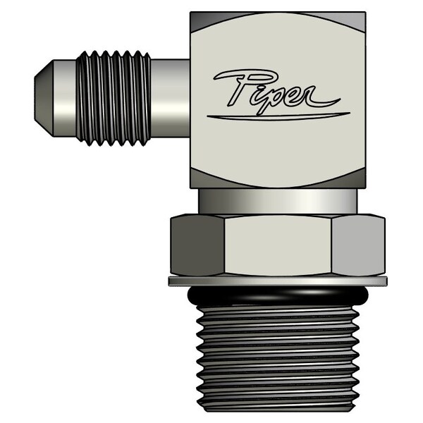 Piper Male JIC to Male O-Ring Boss Adjustable 90 Degree Elbow 1/4in. Male JIC-1/2in. Male O-Ring Boss 0790-04-08 - main