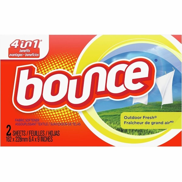 Bounce Fabric Softener Sheets, Outdoor Fresh, 2/Box, PK156, 156PK 02664 - main