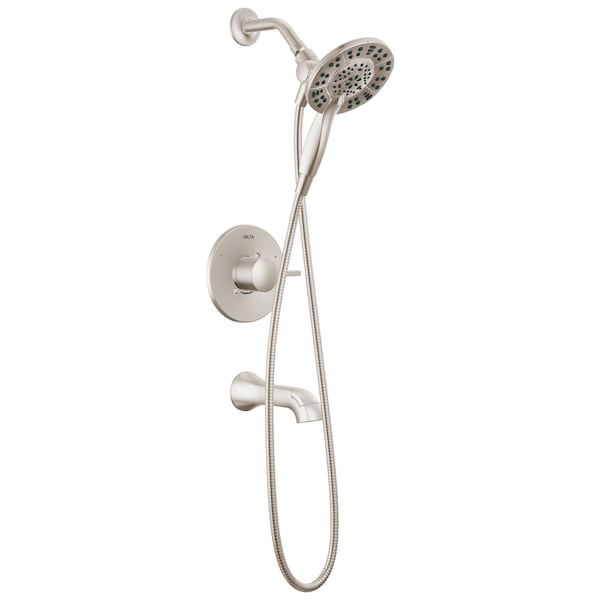 Delta Albion Monitor 14 Series Tub and Shower Trim with In2ition Hand Shower Spotshield Brushed Nickel T144855-SP-I - main