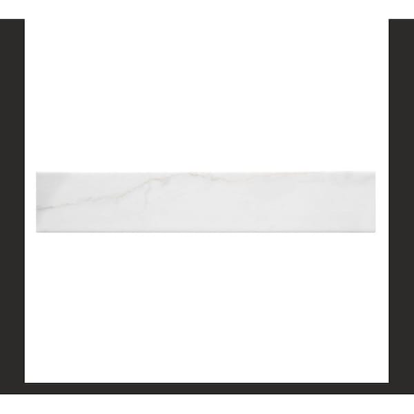 Andova Tiles SAMPLE-Porlan Tulane White 3-in. x 17-in. Subway Marble Look Matte Porcelain Wall & Floor Tile SAM-ANDPOR1257 - main