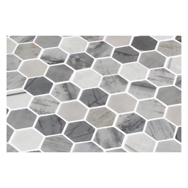 Andova Tiles SAMPLE-Avery 1-in. Honeycomb Polished Upcycled Glass Floor and Wall Mosaic Tile SAM-ANDAVE1247 - main