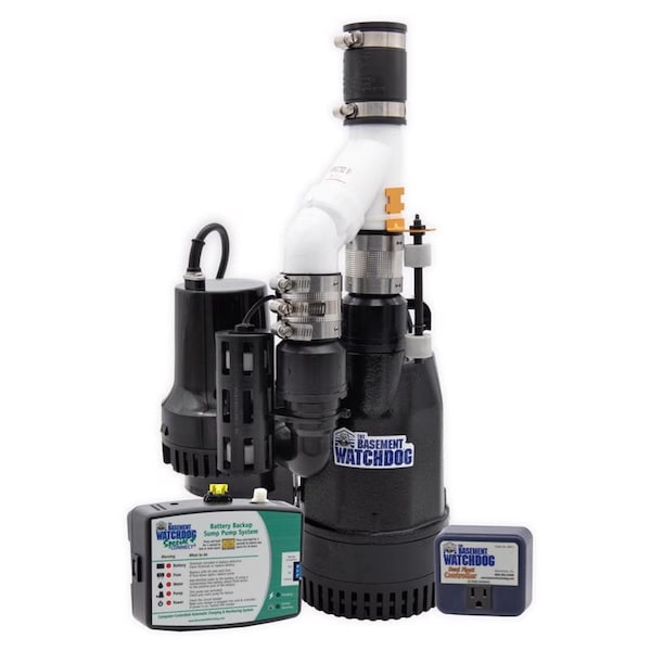 Basement Watchdog The Basement Watchdog Big Combo 1/2 HP 4400 gph Cast Iron Dual Reed Switch AC Backup Sump Pump CITS-50 - main
