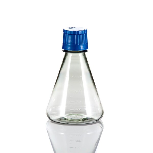 Tri Forest Enterprises RPI Erlenmeyer Flask Flat Bottom, Optically Clear, Sterile, 1000 ml, PC, 6PK 400870-1000 - main
