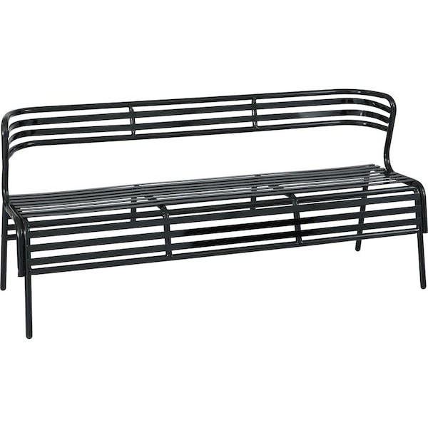 Safco Outdoor/Indoor Bench, CoGo Steel, Black 4368BL - main