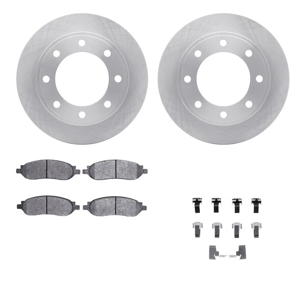Dynamic Friction Co DFC Brake Rotor- Heavy Duty Brake Pad includes Hardware 6412-54246 - main