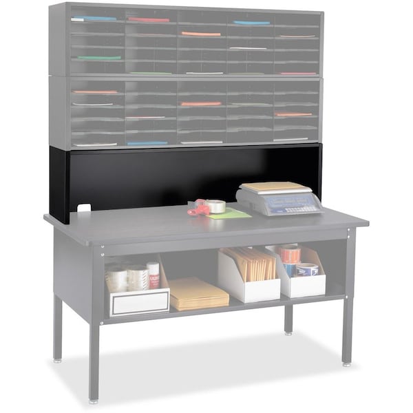 Safco E Z Sort Riser, 57-1/2" W 14" H, Black Tabletop 7752BL - main