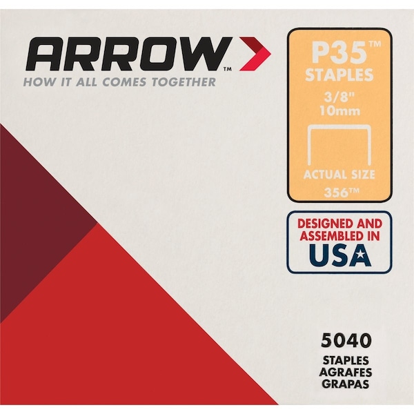 Arrow Lock P35 Plier Type Staple 3/8'', 5040PK 356 - main