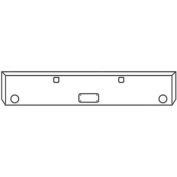 Ilc Repl. For Peterbilt 389 Glider Year 2017 20 In Chrome Mitered End Roadrunner Bumper Wtow Holes WZ-ECR9-E - main