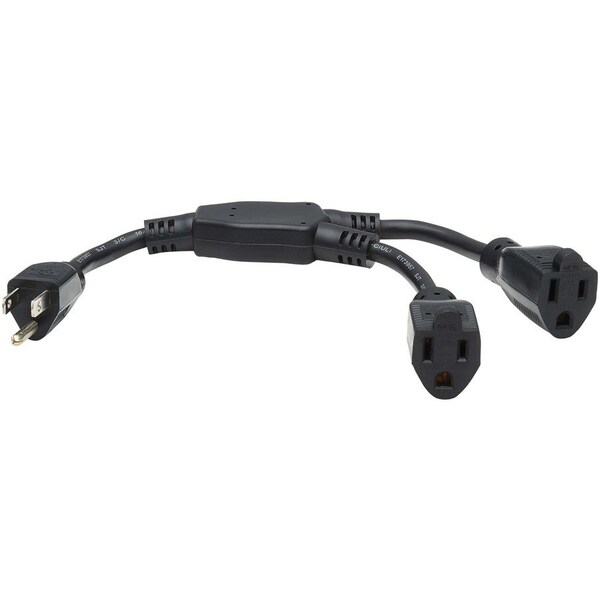 Tripp Lite POWER CORD Y SPLITTER 5-15P 2X 5-15R 1FT P022-001-13A-2 - main