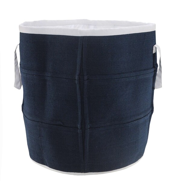 Homeroots 21" Blue Fabric Basket 704886 - main