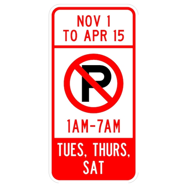 Sign Solutions Usa Parking Sign, 12 in W, Aluminum Sign, White DCS10DWT1224CUS00075 - main