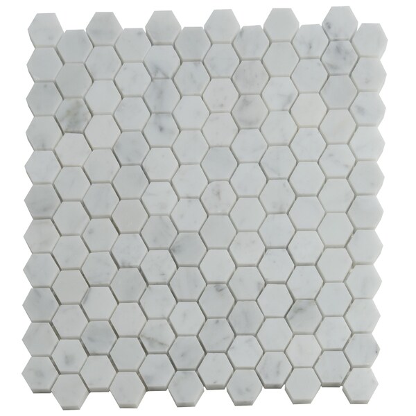 Apollo Tile 11x12 Bianco Carrara Marble Honed Floor and Wall Mosaic Tile 4.55 sqft/case, 5PK APLKB88G02HA - main