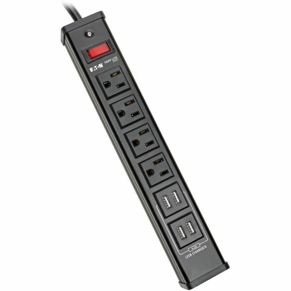 Eaton Tripp Lite Series 4-Outlet Surge Protector with 4 USB Ports 4.2A Shared - 6 ft. 1.83 m TLM446USBB - main