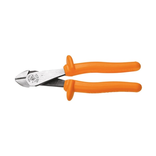 Klein Tools 8 1/4 in High Leverage Diagonal Cutting Plier Standard Cut Oval Nose Insulated D228-8-INS - main