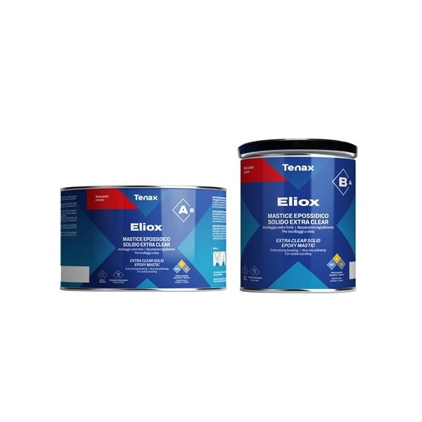 Tenax Eliox Extra Clear Bi-Component Knife-Grade Glue - Approved for Food Contact. Suitable to Fill, Glue TEliox - main