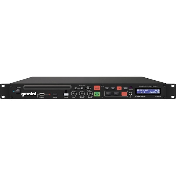 Gemini CDMP-1500 19-inch Professional 1U Rackmount Single CD / MP3 / USB Player CDMP-1500 - main
