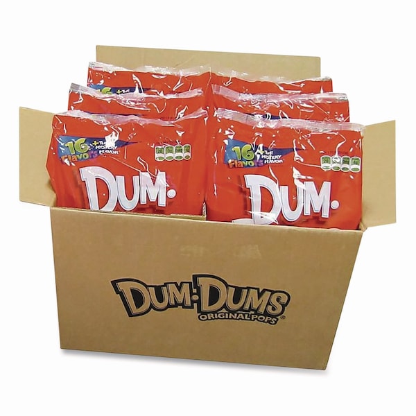 Spangler Dum-Dum-Pops, Assorted Flavors, Individually Wrapped, 2 lb Bag, 200 Pieces, 6PK 071-1 - main