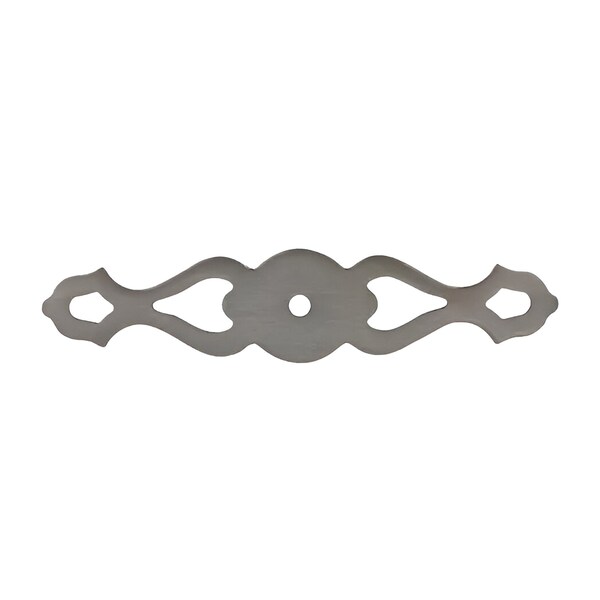 Brixwell Traditional Cabinet Knob Backplate, 4-3/8 in Length, Zinc Alloy, Satin Nickel Finish BXB60291G10 - main