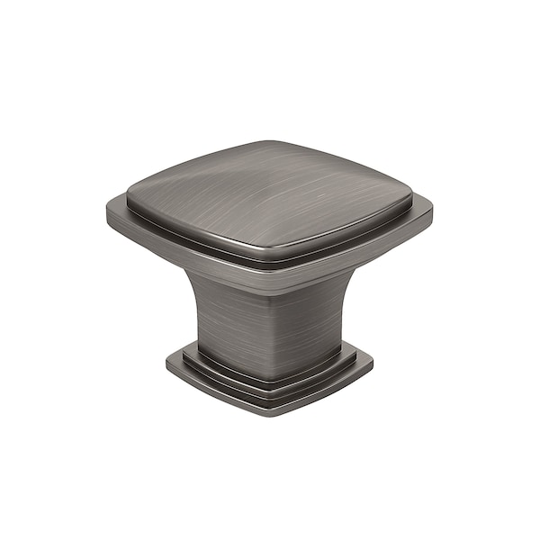 Richelieu Charlemagne Collection 1 11/16-inch (43 mm) Antique Nickel Transitional Square Cabinet Knob BP81045143 - main